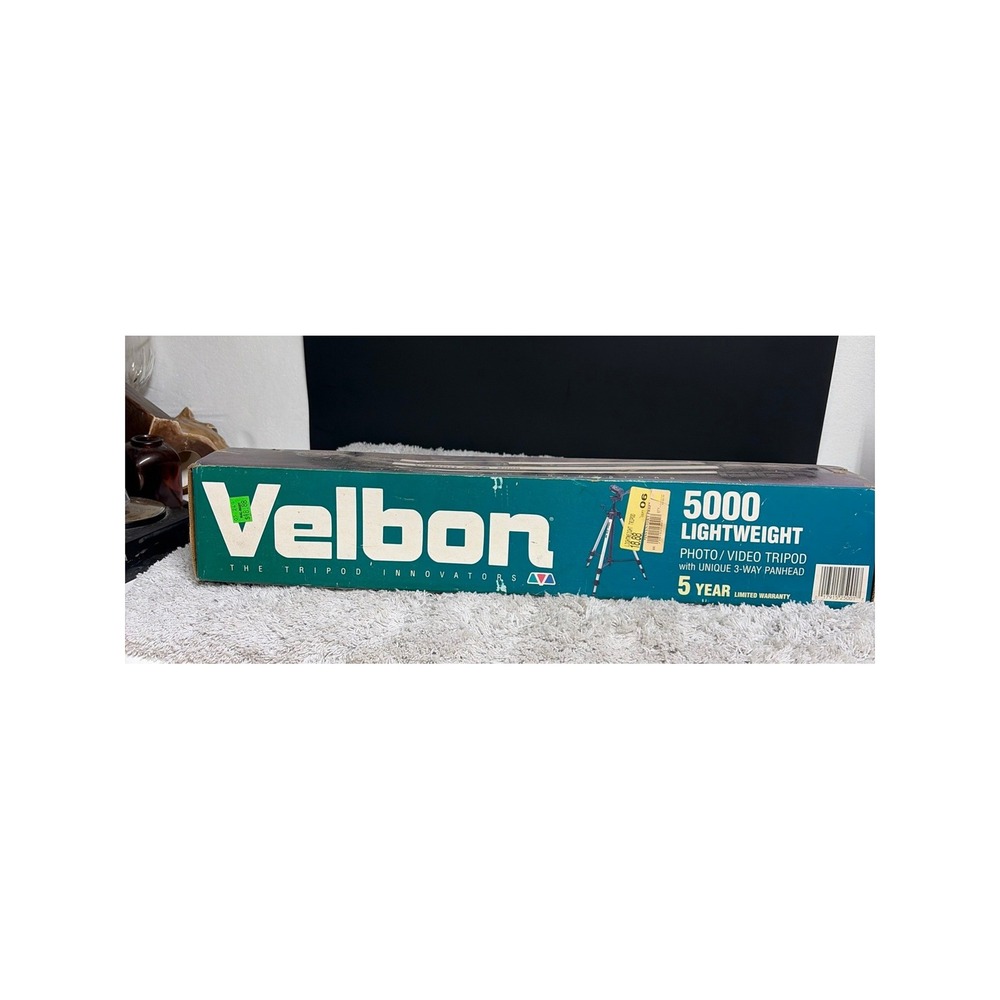 Velbon 5000 Lightweight Photo Video Tripod with‎ 3-Way Panhead New Old Stock